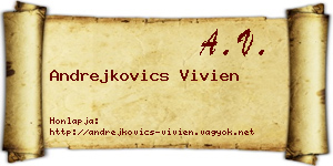 Andrejkovics Vivien névjegykártya