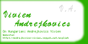 vivien andrejkovics business card
